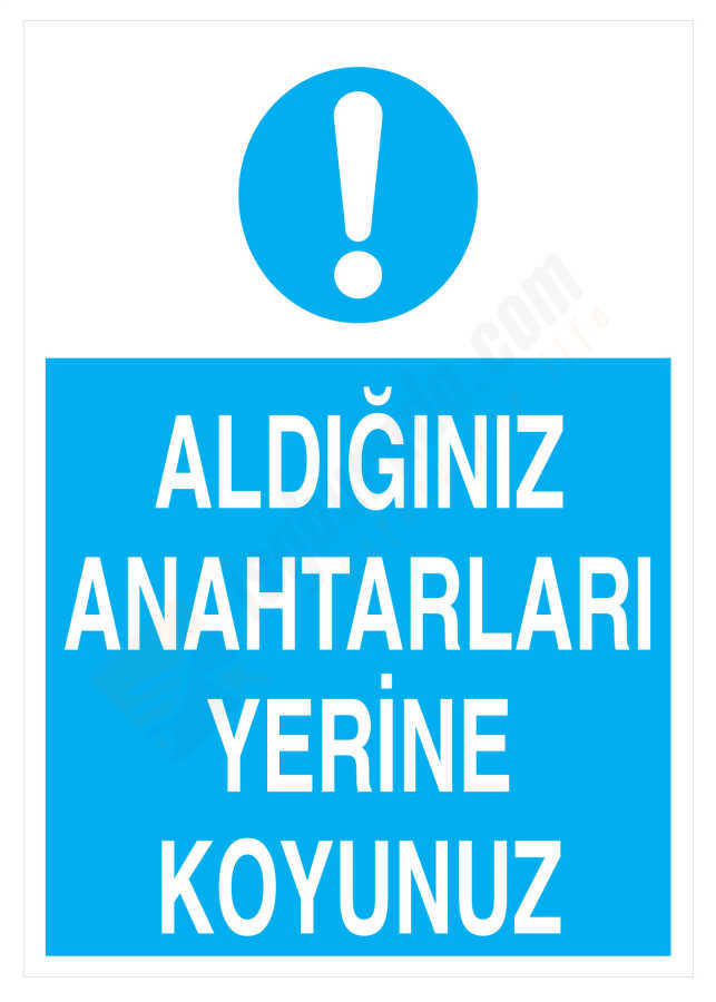 Aldığınız Anahtarları Yerine Koyunuz