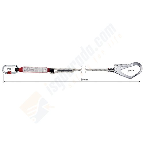Camp 5040101 Şok Emicili Tek Bacaklı Lanyard 150 cm