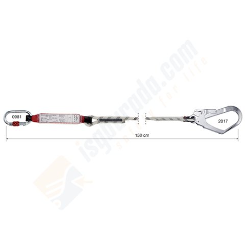 Camp 5040101 Şok Emicili Tek Bacaklı Lanyard 150 cm