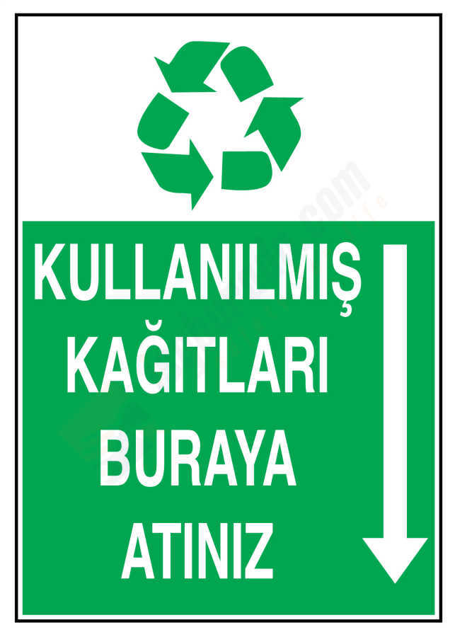 Kullanılmış Kağıtları Buraya Atınız