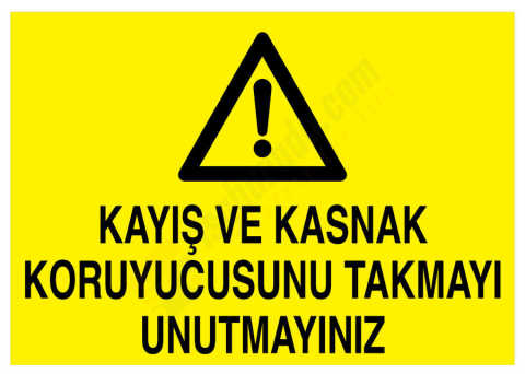 Kayış Ve Kasnak Koruyucusunu Takmayı Unutmayınız