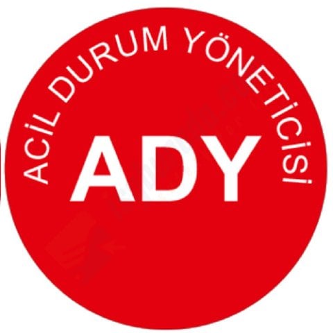 Acil Durum Yöneticisi Baret Etiketi