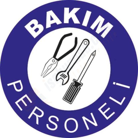 Bakım Personeli Baret Etiketi