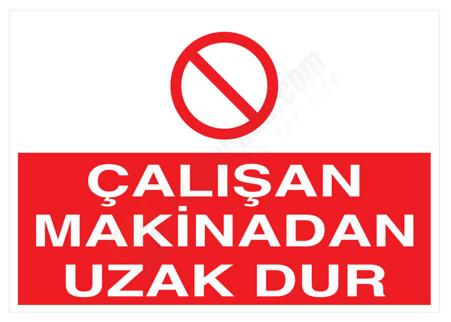 Çalışan Makinadan Uzak Dur İş Güvenliği