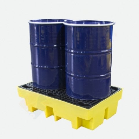 Kimyasal Varil Taşıma Paletleri Sarı 2 X 205 LT.