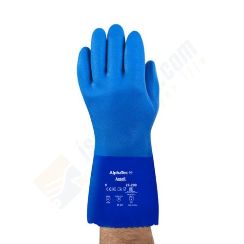 Ansell AlphaTec 23-200 Gıda Uyumlu Kimyasal ve Sıvı Korumalı PVC İş Eldiveni