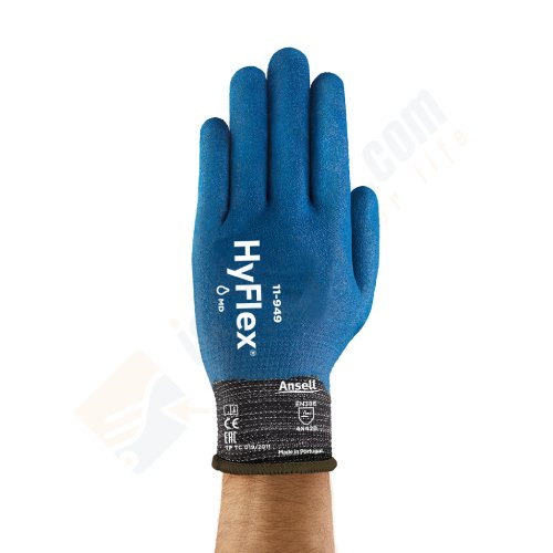 Ansell Hyflex 11-949 Aşınma ve Kesilme Dirençli Yağ Tutmaz İş Eldiveni