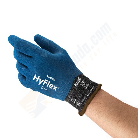 Ansell Hyflex 11-949 Aşınma ve Kesilme Dirençli Yağ Tutmaz İş Eldiveni