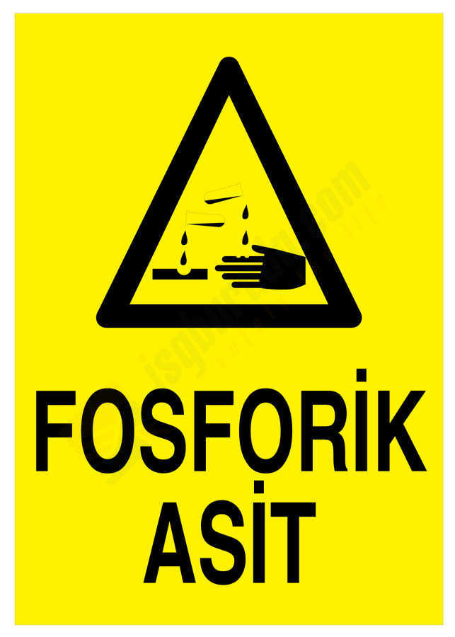 Fosforik Asit İş Güvenliği Levhası