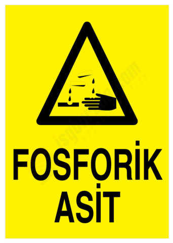 Fosforik Asit İş Güvenliği Levhası