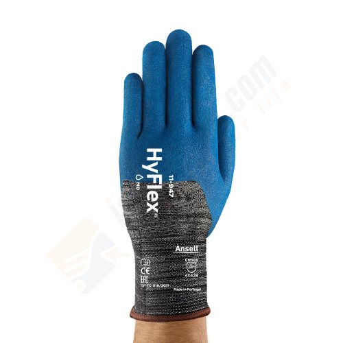 Ansell Hyflex 11-947 Kesilme ve Aşınmaya Dirençli Yağ Tutmaz İş Eldiveni