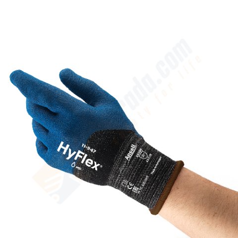 Ansell Hyflex 11-947 Kesilme ve Aşınmaya Dirençli Yağ Tutmaz İş Eldiveni